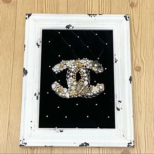 Luxury Design Repurposed Vintage Jewelry Framed 3D Mixed Media Wall Art